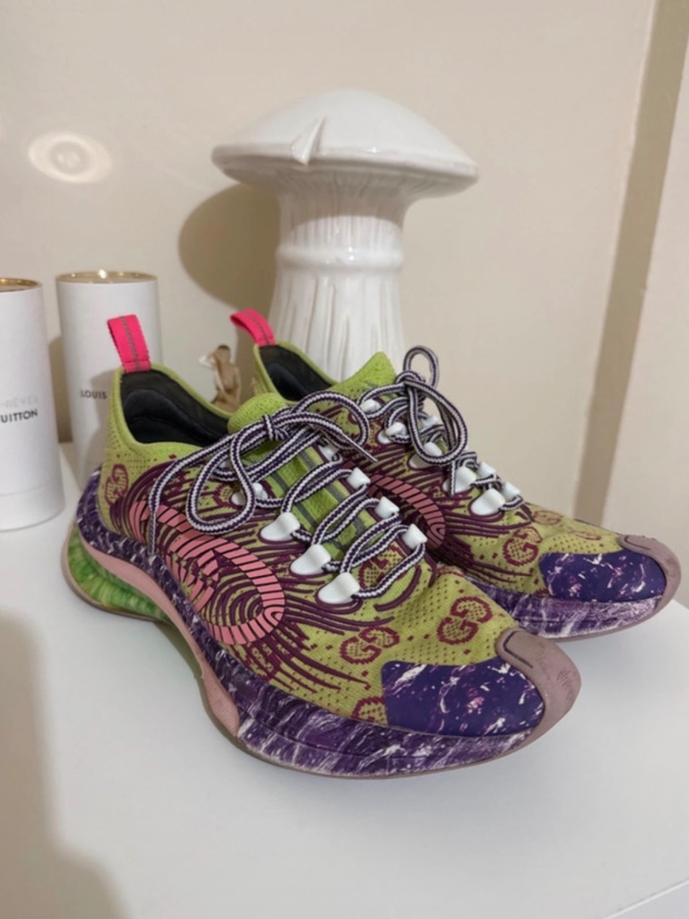 Gucci Run Green & Purple GG - Authentic